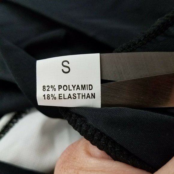 Tankini top Black White Women Size Small polymid Striped swimsuit bathing suit - Picture 9 of 9